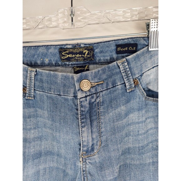Seven7 Jeans Women's 31 Blue Light Wash Boot Cut Jeans - Picture 8 of 13